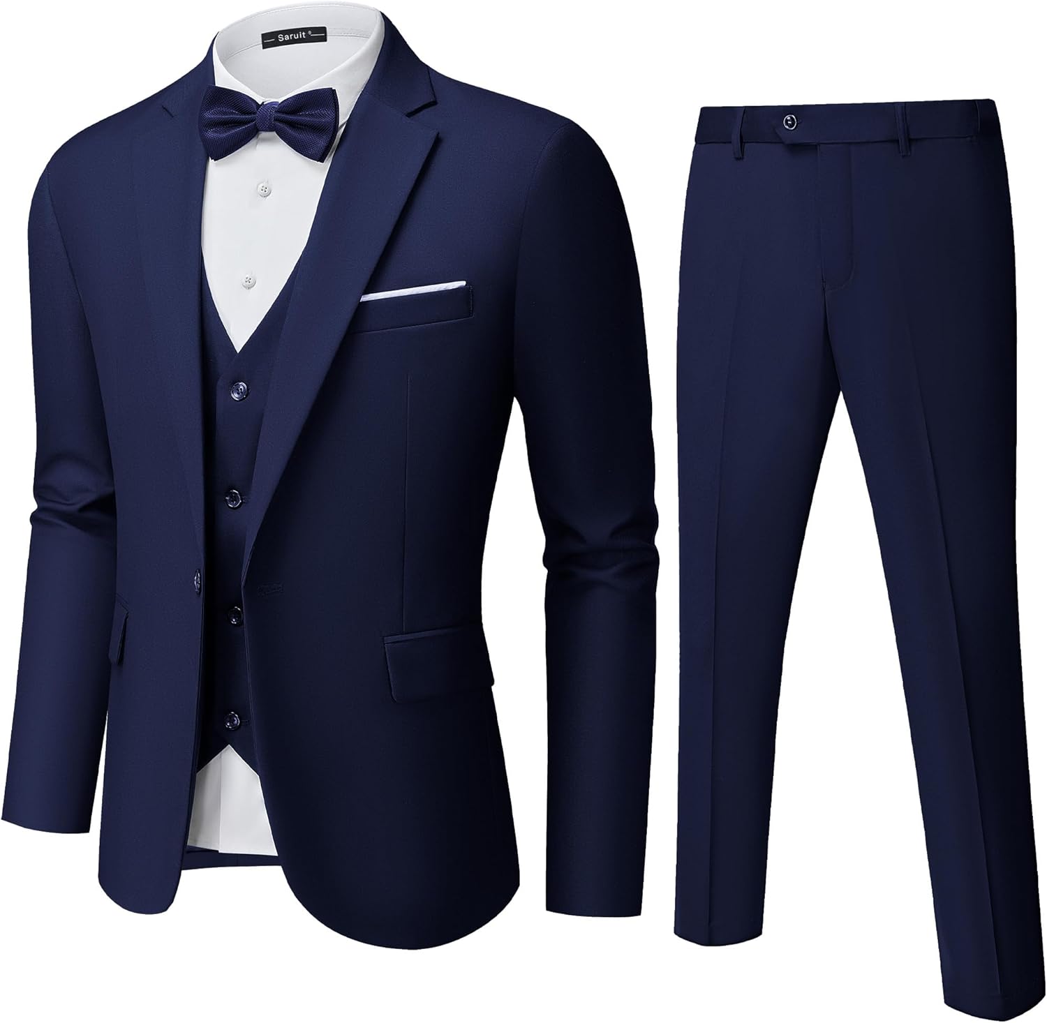 Mens Suit Tuxedo Set Slim Fit 3 Piece for Weddings & Events
