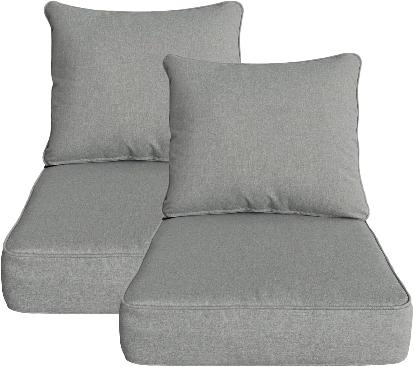 Outdoor 22x24 Inch Deep Seat Patio Cushion Set for Comfort