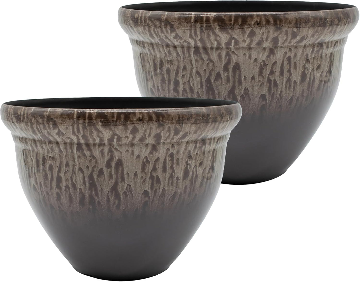 Pizzazz Round Flower Pots - UV-Resistant Planters for Home & Garden