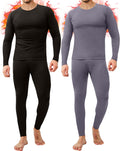 CL convallaria Thermal Underwear 2 Pack for Men - Warm Fleece Base