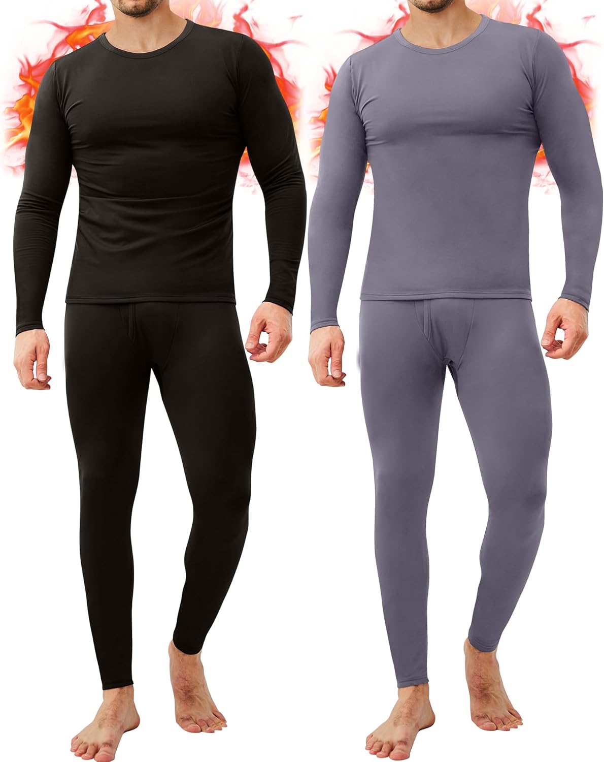 CL convallaria Thermal Underwear Set for Men - Fleece Lined Comfort