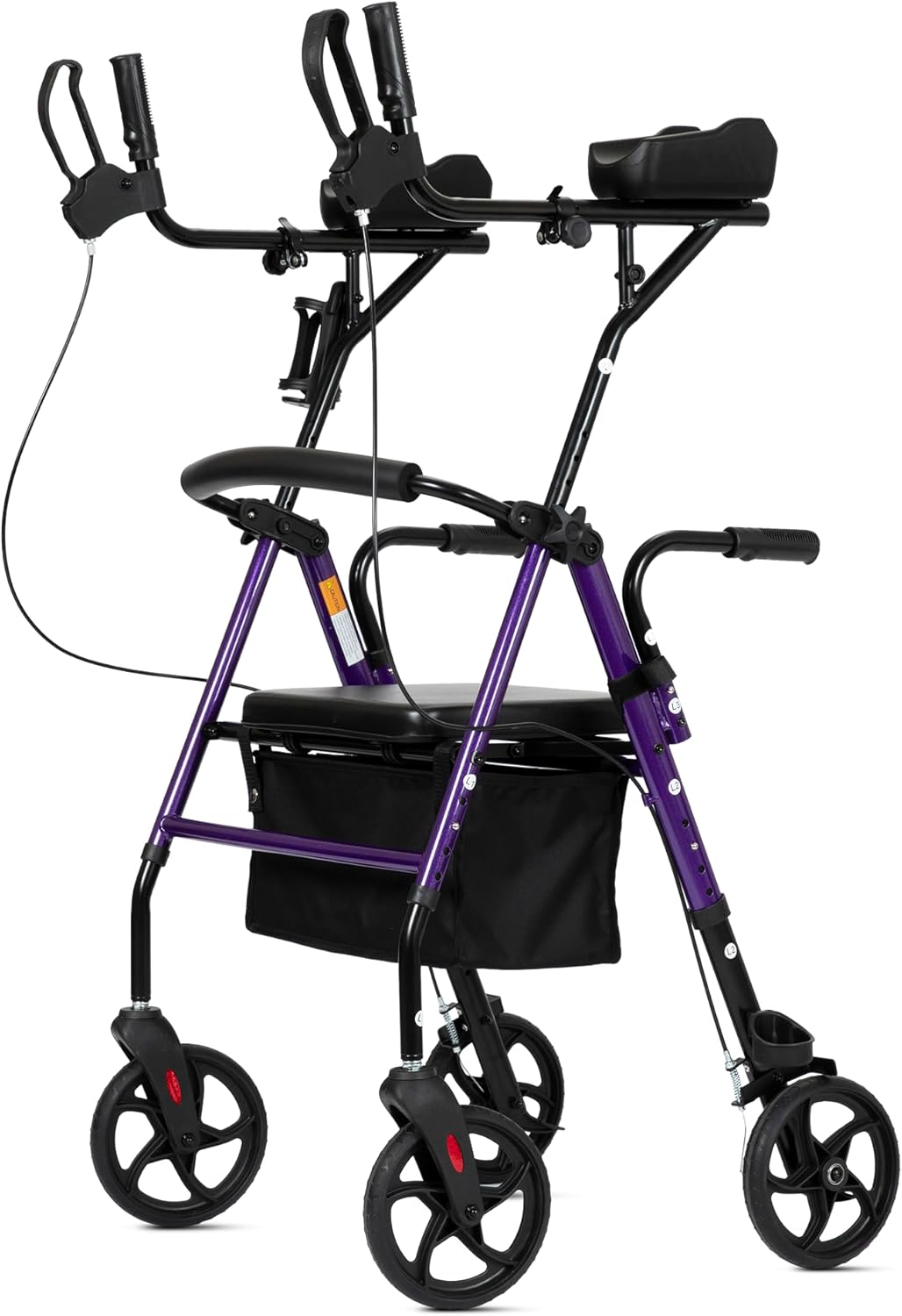 ELENKER Upright Walker with Padded Seat for Seniors Comfort