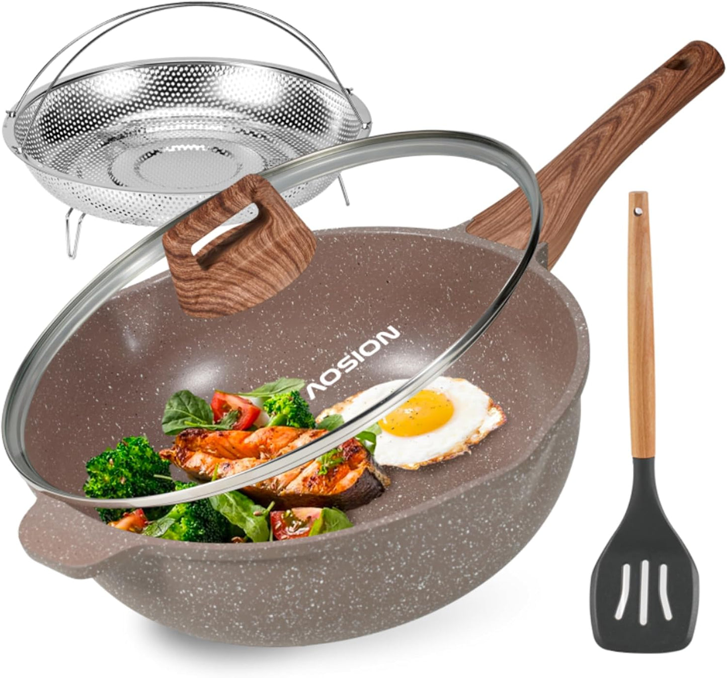 AOSION 11 Inch Nonstick Ceramic Deep Frying Pan Skillet Review
