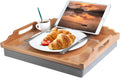 Lap Desk with Cushion Wooden Bed Tray Table for Eating - Beech Wood