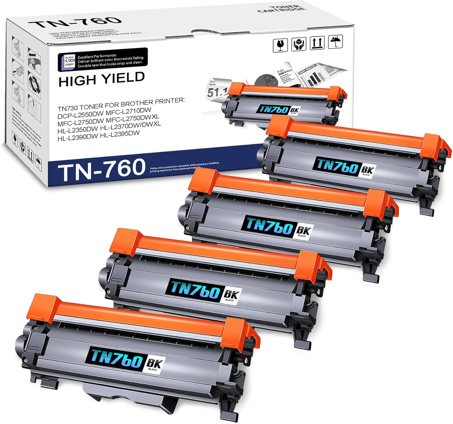 Save Big with TN760 High Yield Toner 4-Pack!