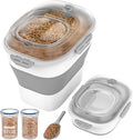 32-35 Lbs Dog Food Storage Container with Airtight Lid and Wheels