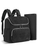 Small Quilted Diaper Bag Backpack - Compact Waterproof Organizer