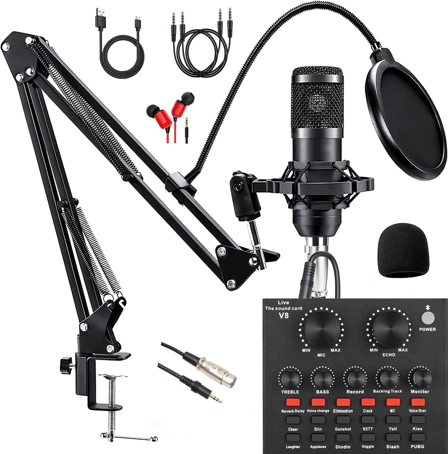 Podcast Equipment Bundle with BM800 Microphone by SKTEET