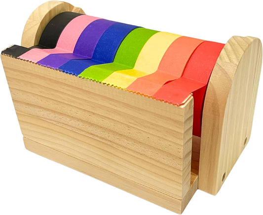Wooden Kids Craft Tape Dispenser for Easy Organization and Fun