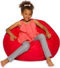 Bean Bag Chair 38in Large Solid Red - Removable Washable Cover
