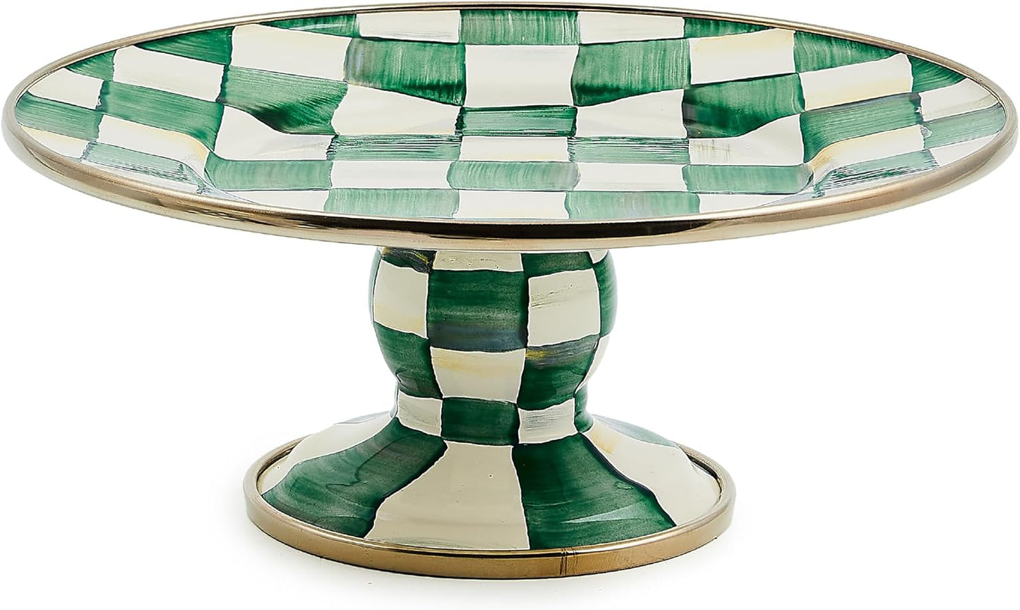 MACKENZIE-CHILDS Enamel Pedestal Platter for Elegant Serving