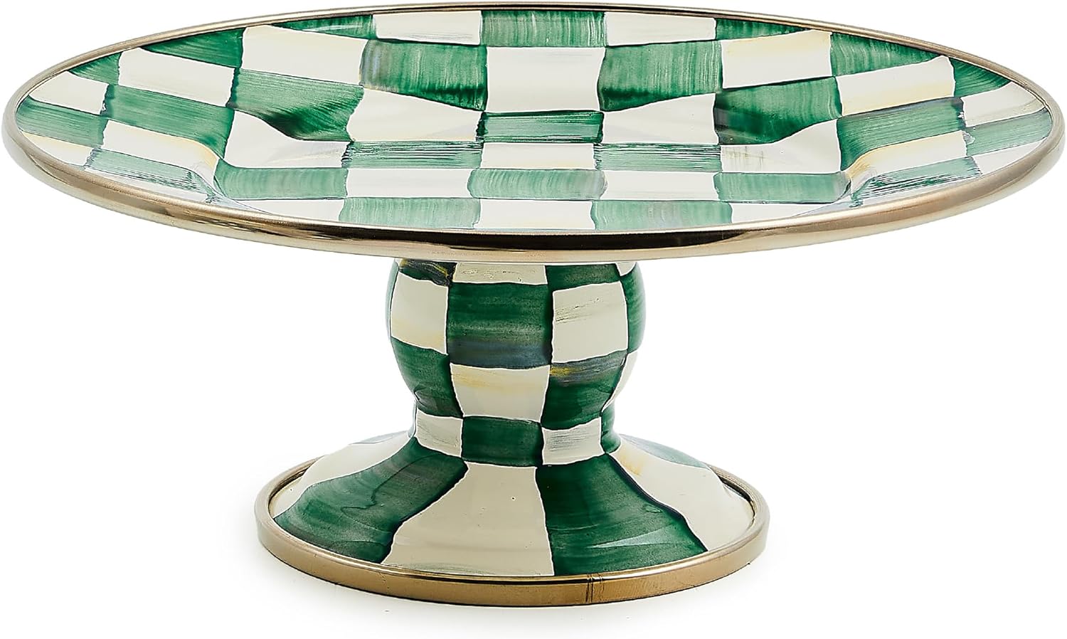 MACKENZIE-CHILDS Enamel Pedestal Platter for Elegant Serving