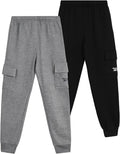 Reebok Boys' Jogger Pants 2 Pack - Cozy Fleece Activewear