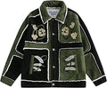 Sherpa Fleece Jacket Zip Up Oversized Patchwork - Warm Casual Coat