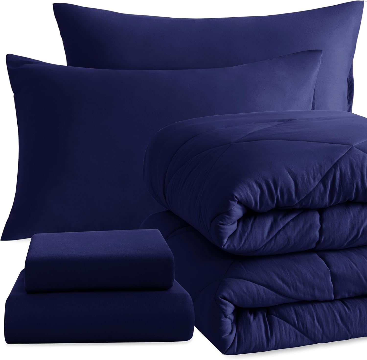 NTBAY Twin Comforter Set with Sheets for All Seasons Comfort