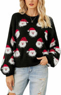 Women Santa Sweater Knit Pullover - Cozy Christmas Party Top