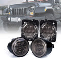 Xprite LED Turn Signal Lights w/ White DRL Halo - Smoked Lens Upgrade