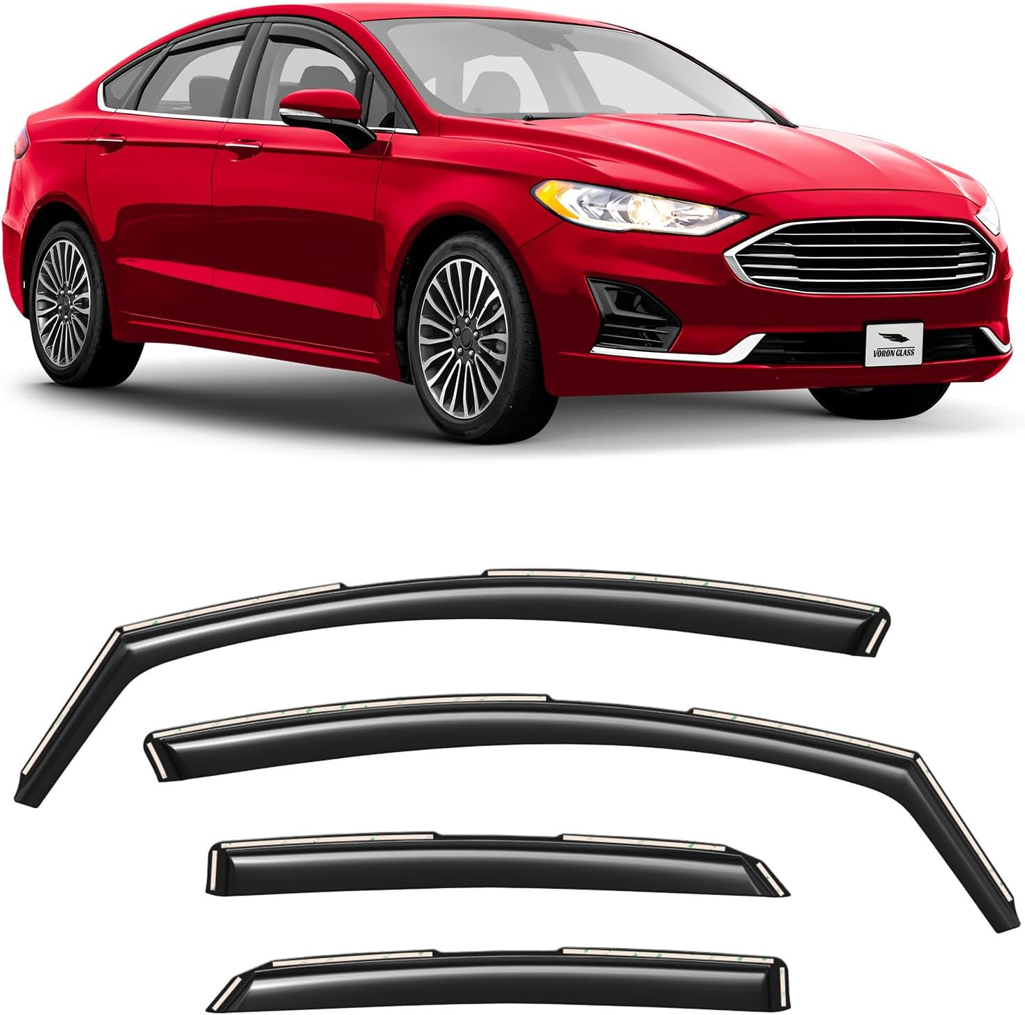 Voron Glass Extra Durable Rain Guards for Ford Fusion 2013-2020