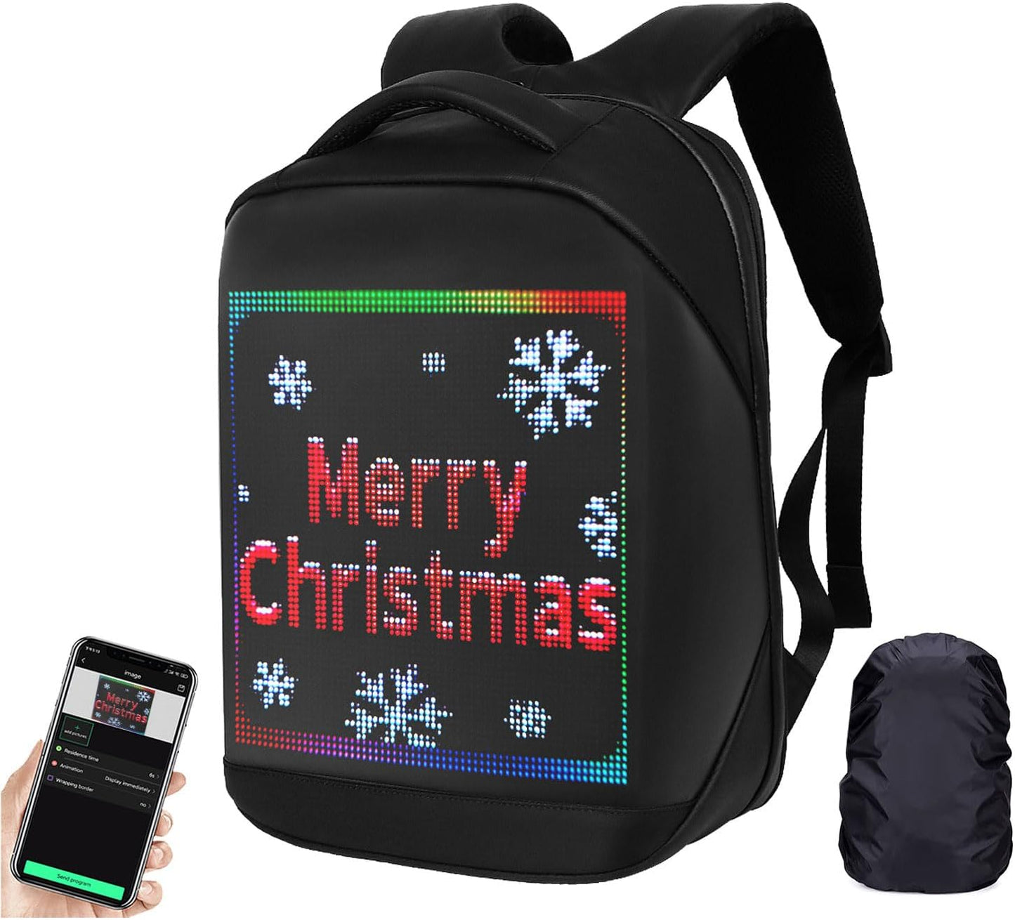 Welaso Smart Bluetooth LED Backpack with Colorful Sign Panel