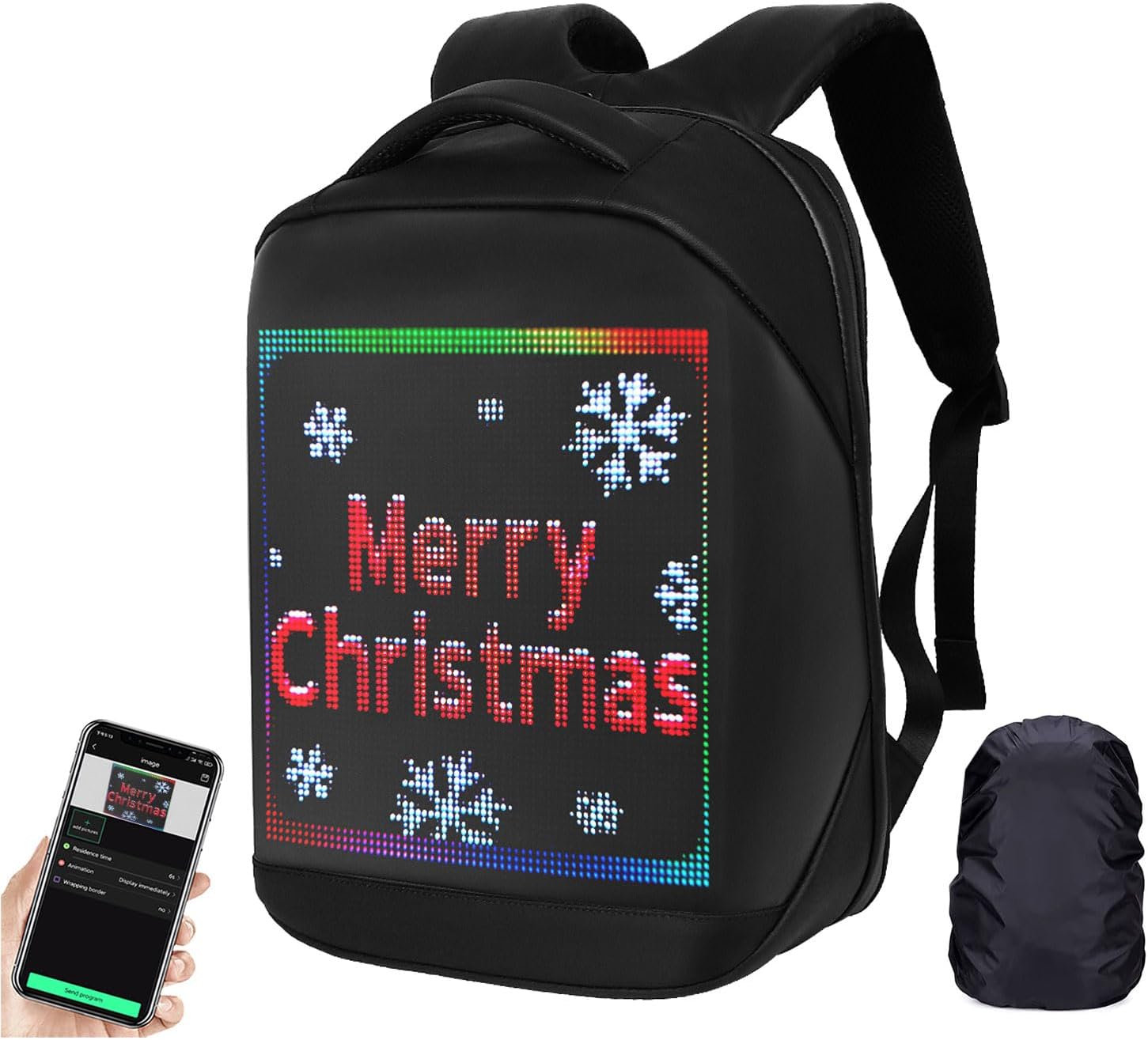 Welaso Smart Bluetooth LED Backpack with Colorful Sign Panel