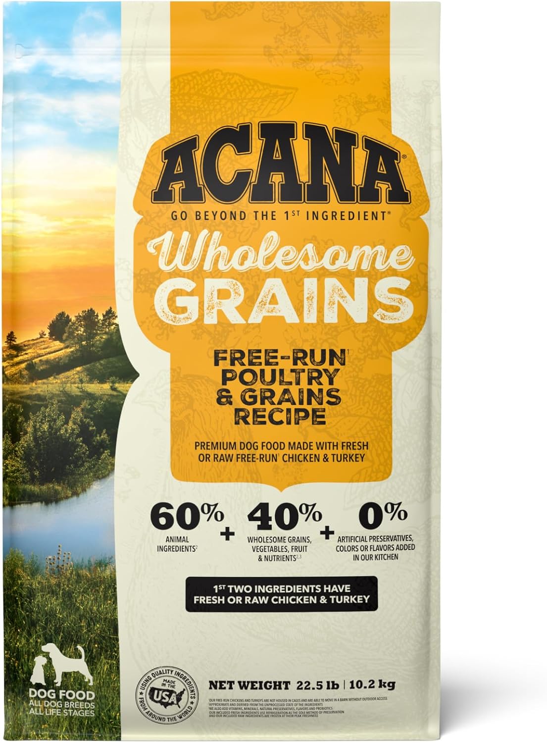 ACANA Wholesome Grains Dry Dog Food with Free-Run Poultry