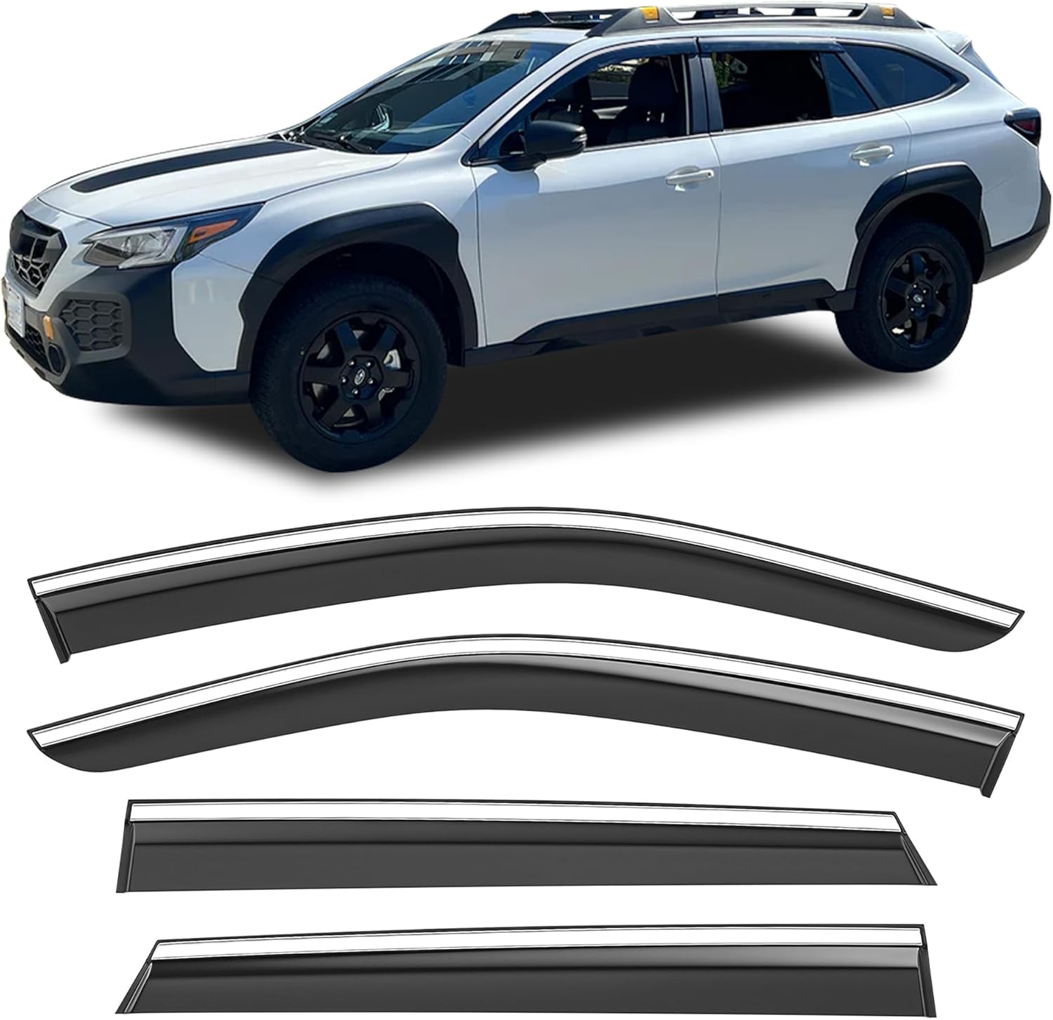 Shatterproof Taped-On Window Deflectors for Subaru Outback 2020-2025