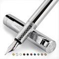 Scriveiner Silver Chrome Fountain Pen (Medium) - Heavy Luxury EDC