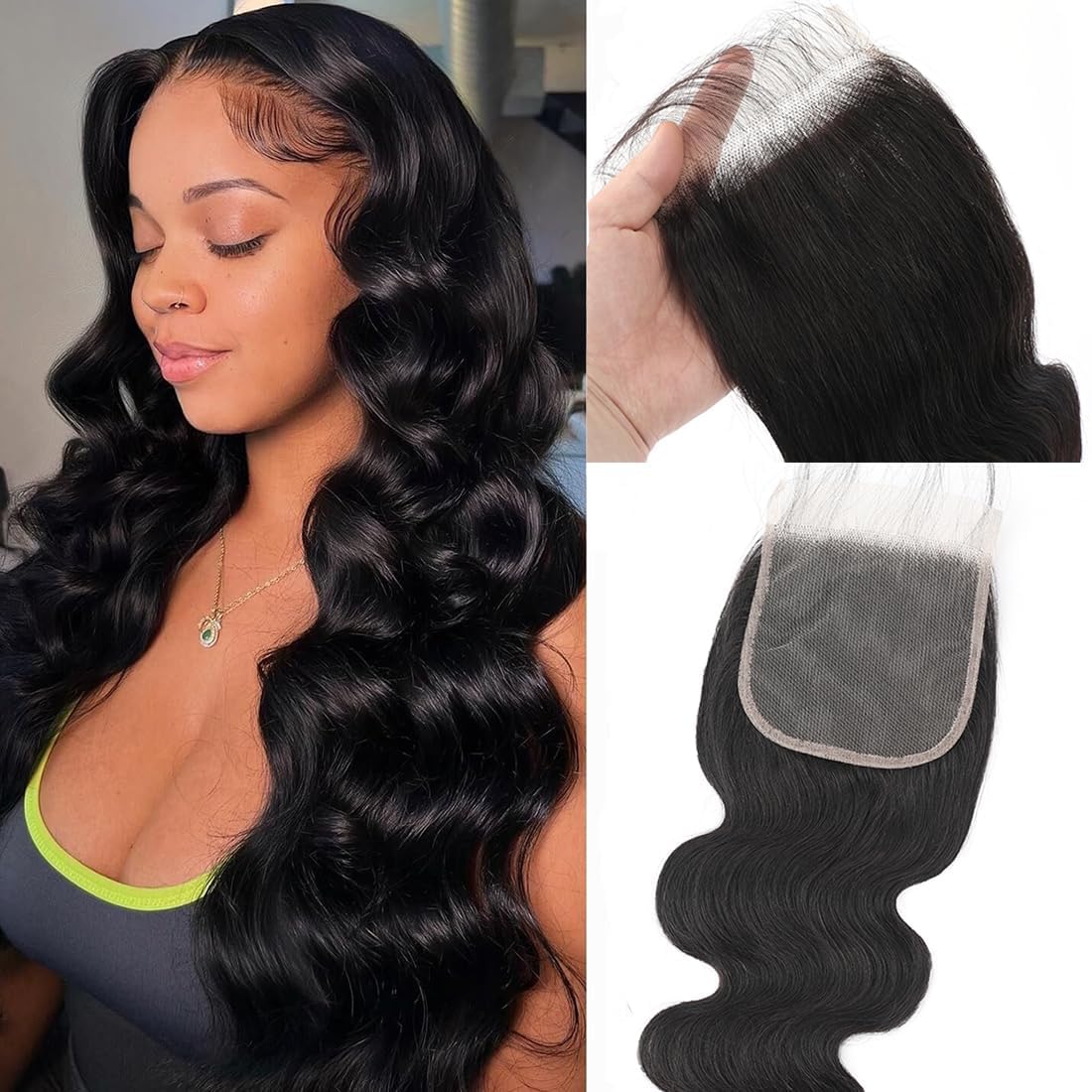 5x5 Transparent HD Lace Closure Body Wave Human Hair 14 Inch
