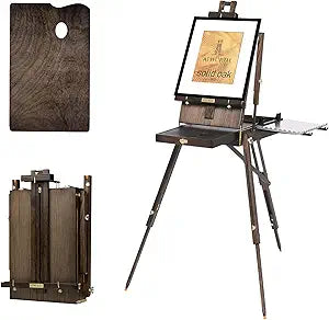ATWORTH French Easel for Painting - Deluxe Oak Wooden Design