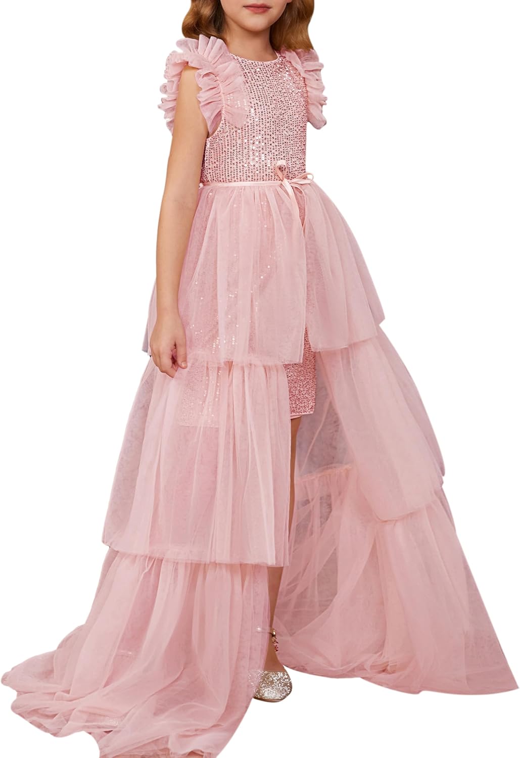 Dazzling Girls Sequin Dress for Pageants and Special Occasions