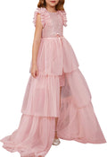 Girls Sequin Dress Size 5-14Y - Sparkle Pageant Ruffle Maxi