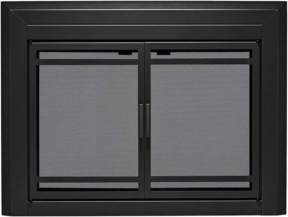 UniFlame Kendall Cabinet-Style Fireplace Doors with Glass