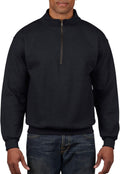 Gildan Unisex Adult Fleece Quarter-Zip Cadet Collar Sweatshirt