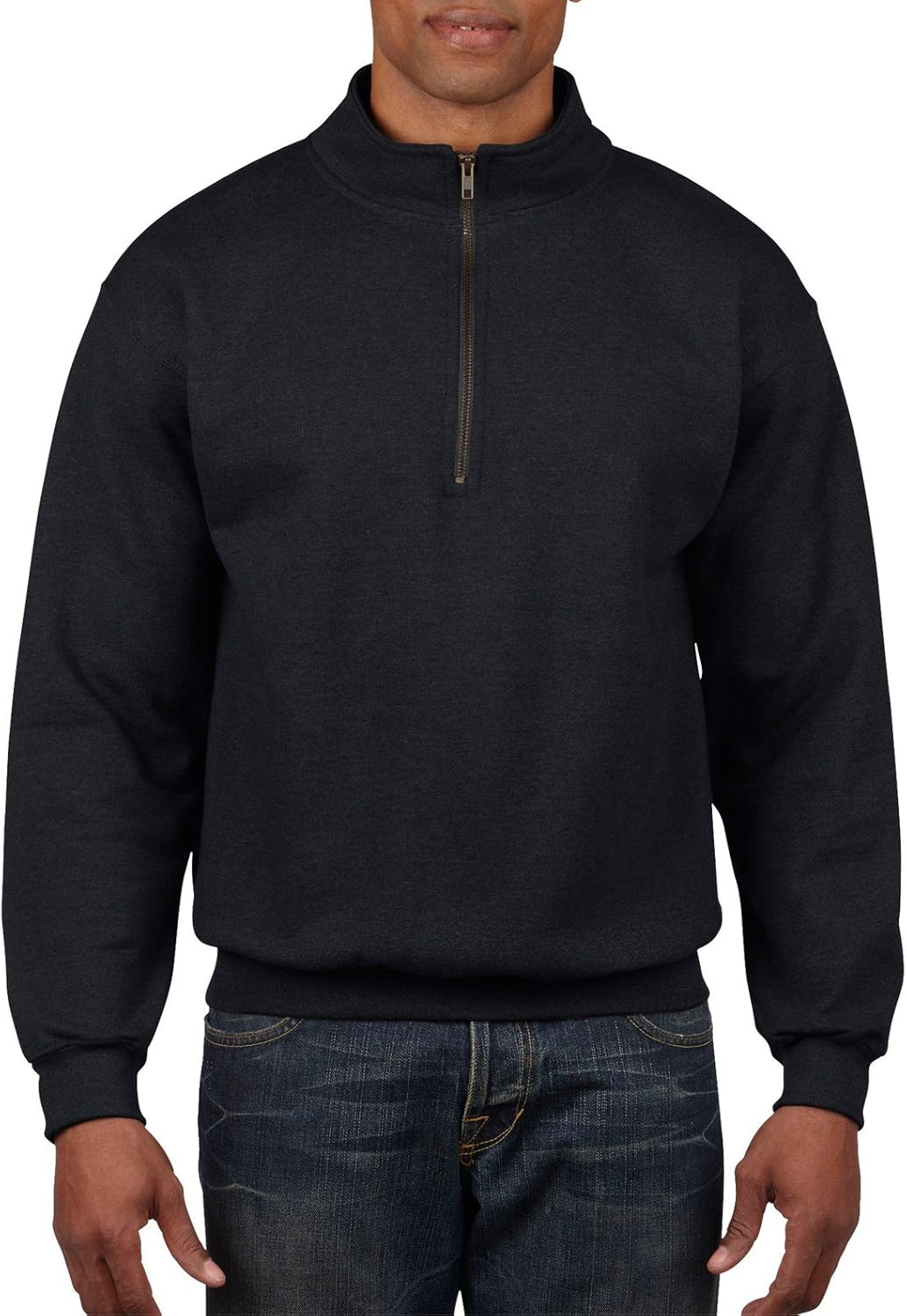 Gildan Quarter-Zip Fleece Sweatshirt - Cozy Cadet Collar Style