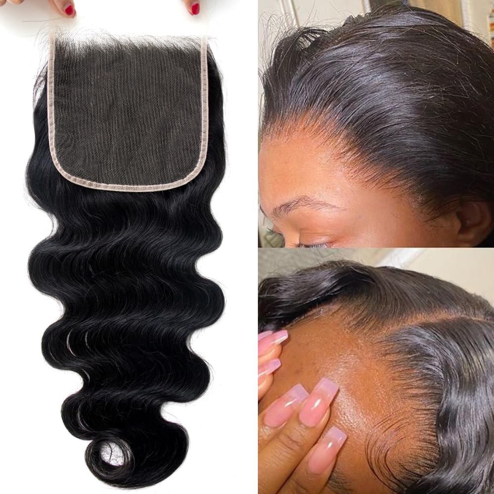 KRN Ultra-thin Invisible HD Lace Closure for Body Wave Hair