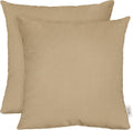 Sunbrella Square Throw Pillows Set of 2 | 20in x 20in | Beige