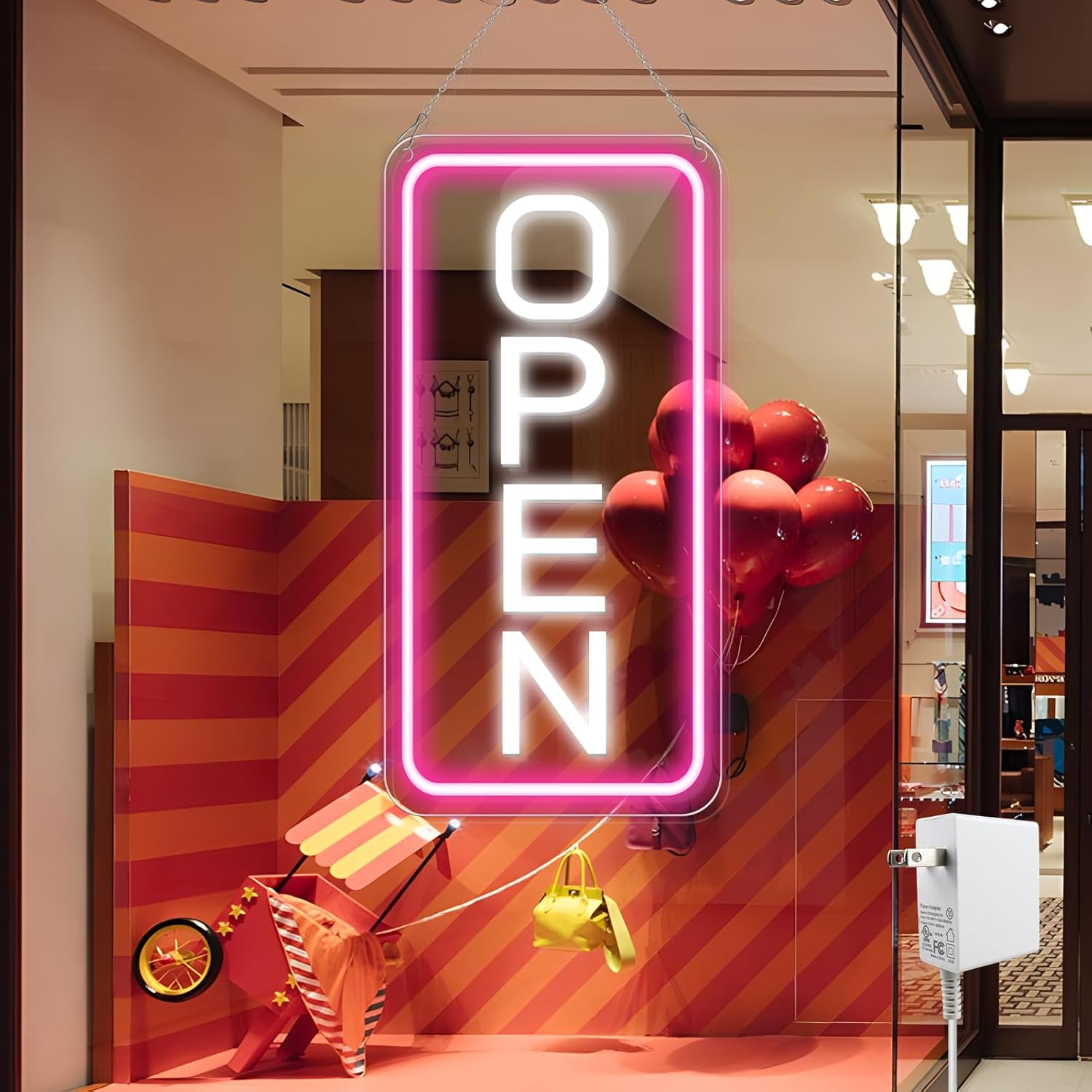 Ultra Bright 16x9 LED Neon Open Sign for Business Displays
