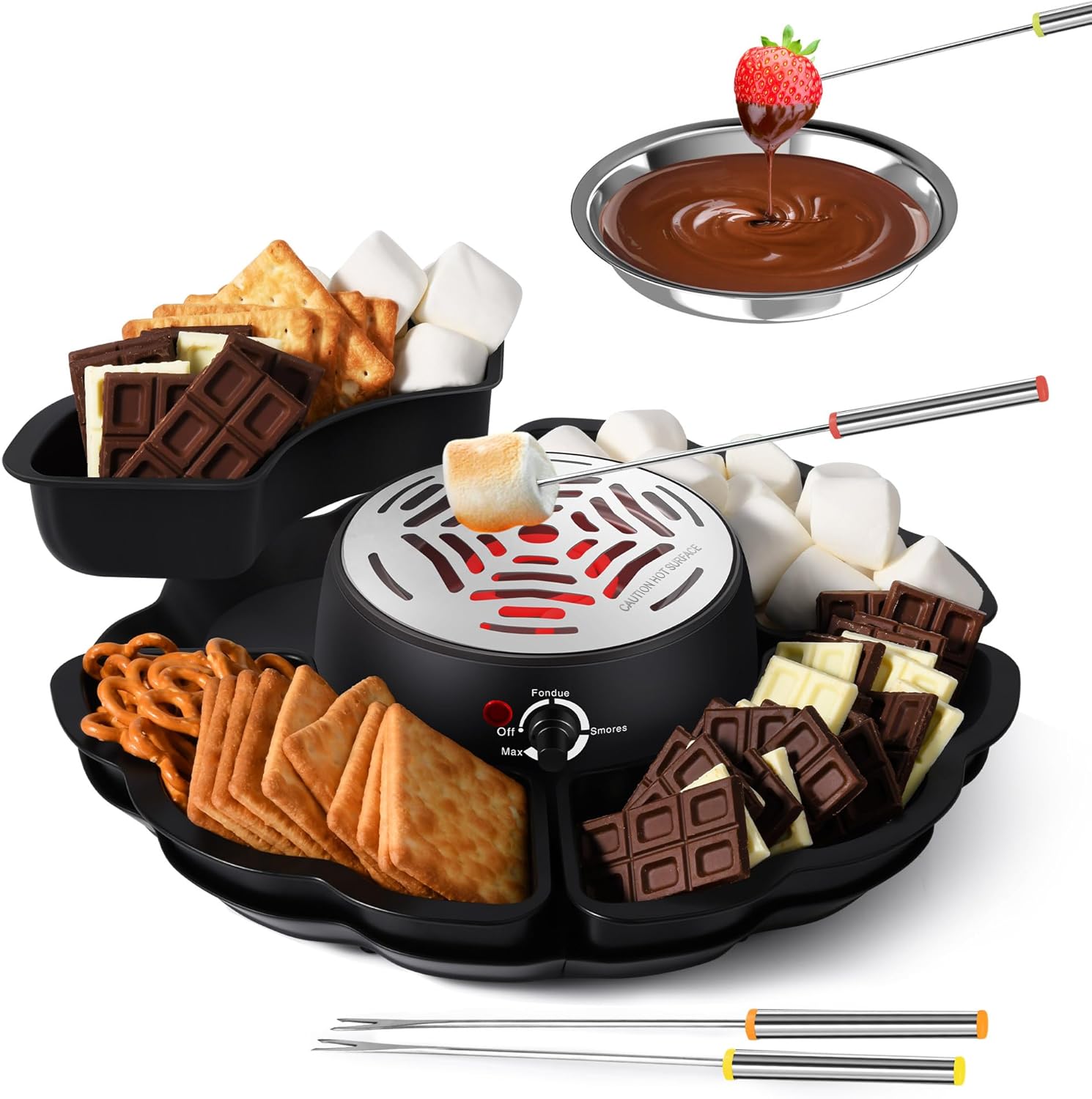2 In 1 Smores Maker & Fondue Set for Indoor Fun Nights