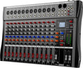 Professional DJ Audio Mixer 12 Channel Bluetooth USB Mixer - Compact