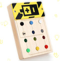 Montessori Busy Board for Toddler with LED Switches - Sensory Play