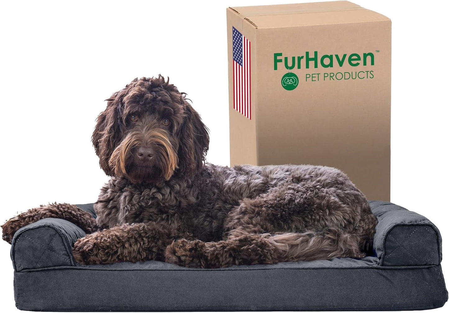 Furhaven Memory Foam Dog Bed for Small to Medium Dogs Comfort