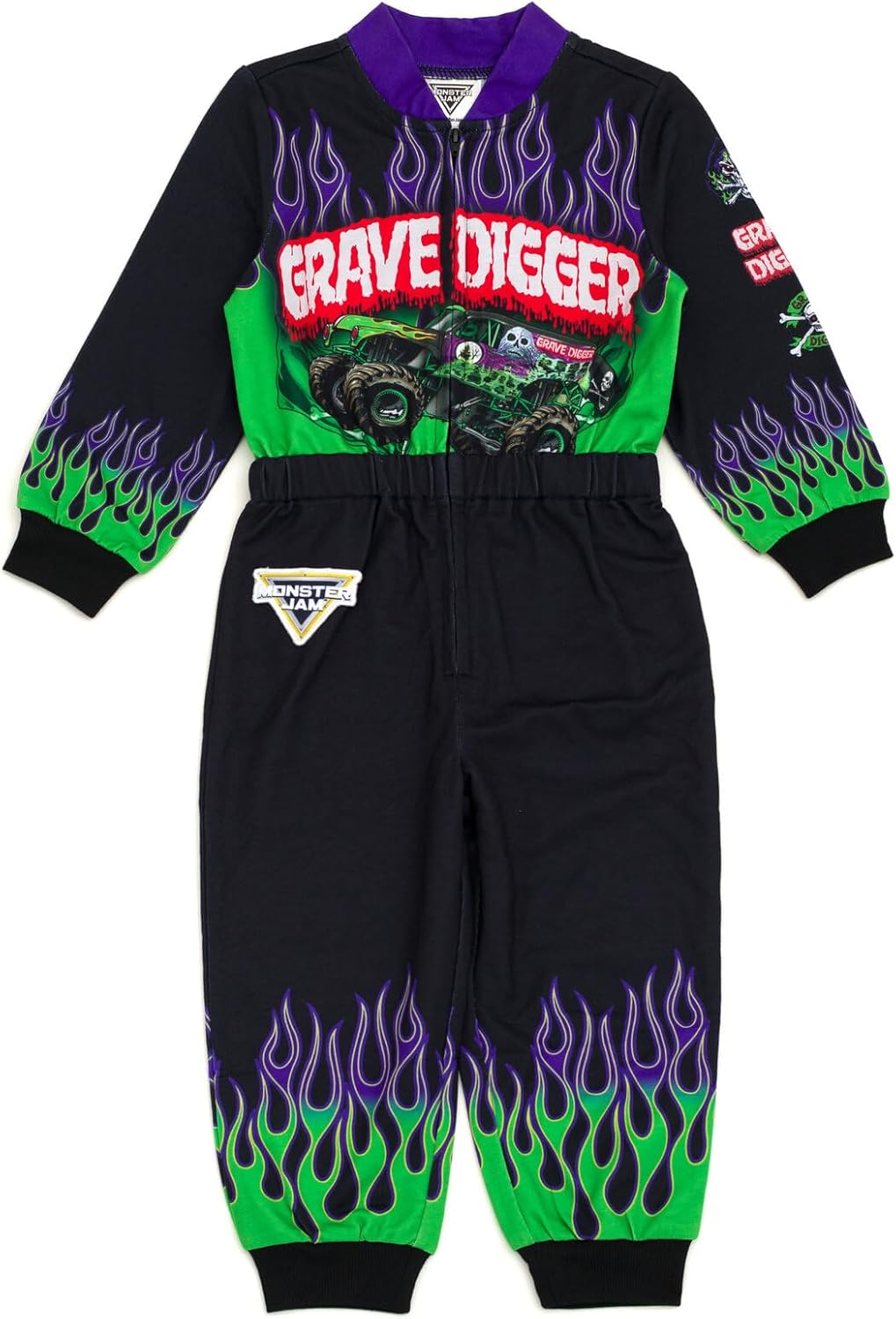 Monster Jam Grave Digger Racing Coverall for Kids - Fun Outfit