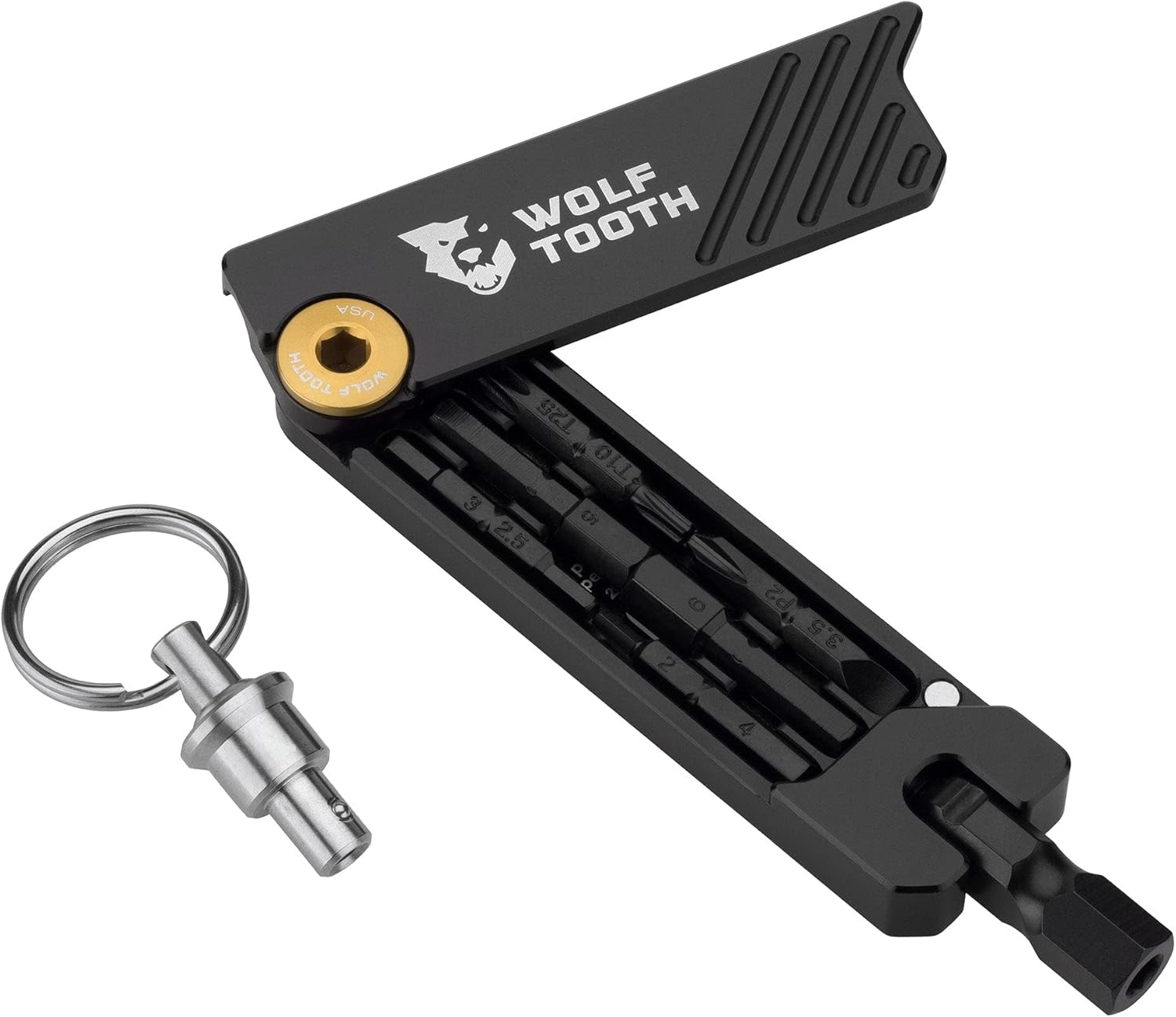 Compact 6-Bit Hex Wrench Keychain Tool - Wolf Tooth Efficiency