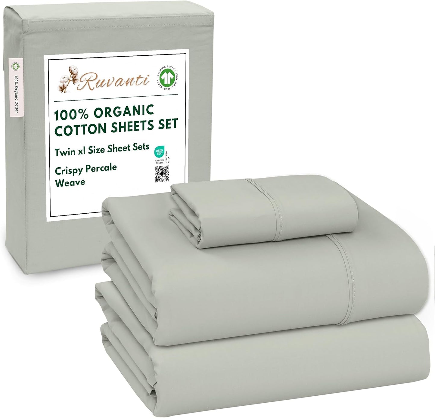 100% Organic Cotton Twin XL Sheets Set for Comfortable Sleep
