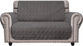 Loveseat Cover Water-Resistant Quilted Slipcover - Stay in Place