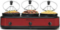 3-in-1 Elite Gourmet Slow Cooker Set - Red