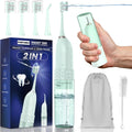 Portable Water Flosser with Electric Toothbrush - 2-in-1 Travel Kit
