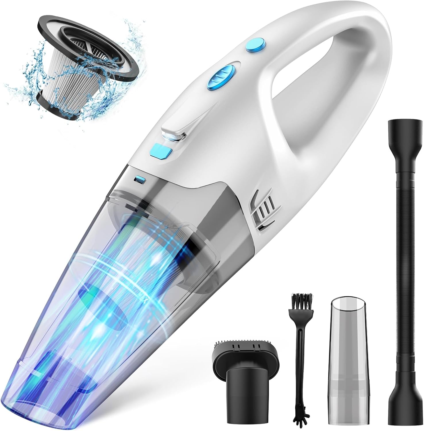 Powerful Cordless Handheld Vacuum with LED Light