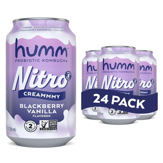 Humm Nitro Kombucha Blackberry Vanilla - Creamy Probiotic Drink