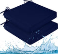 22in Square Navy Outdoor Chair Cushions 2 Pack - Waterproof Comfort